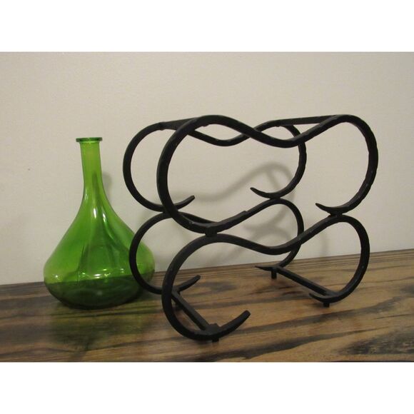 Vintage Wrought Iron Scrolling Wine Rack, Circa 1970s MCM - Picture 3 of 7
